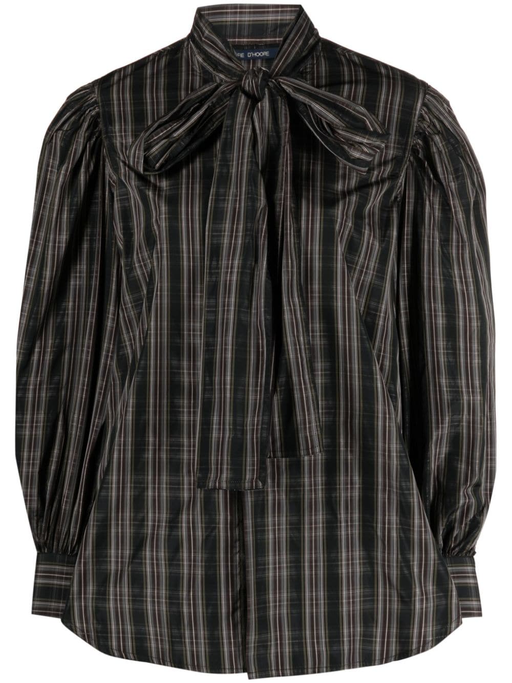 Sofie D'hoore pussy bow-collar plaid check-print blouse - Black von Sofie D'hoore