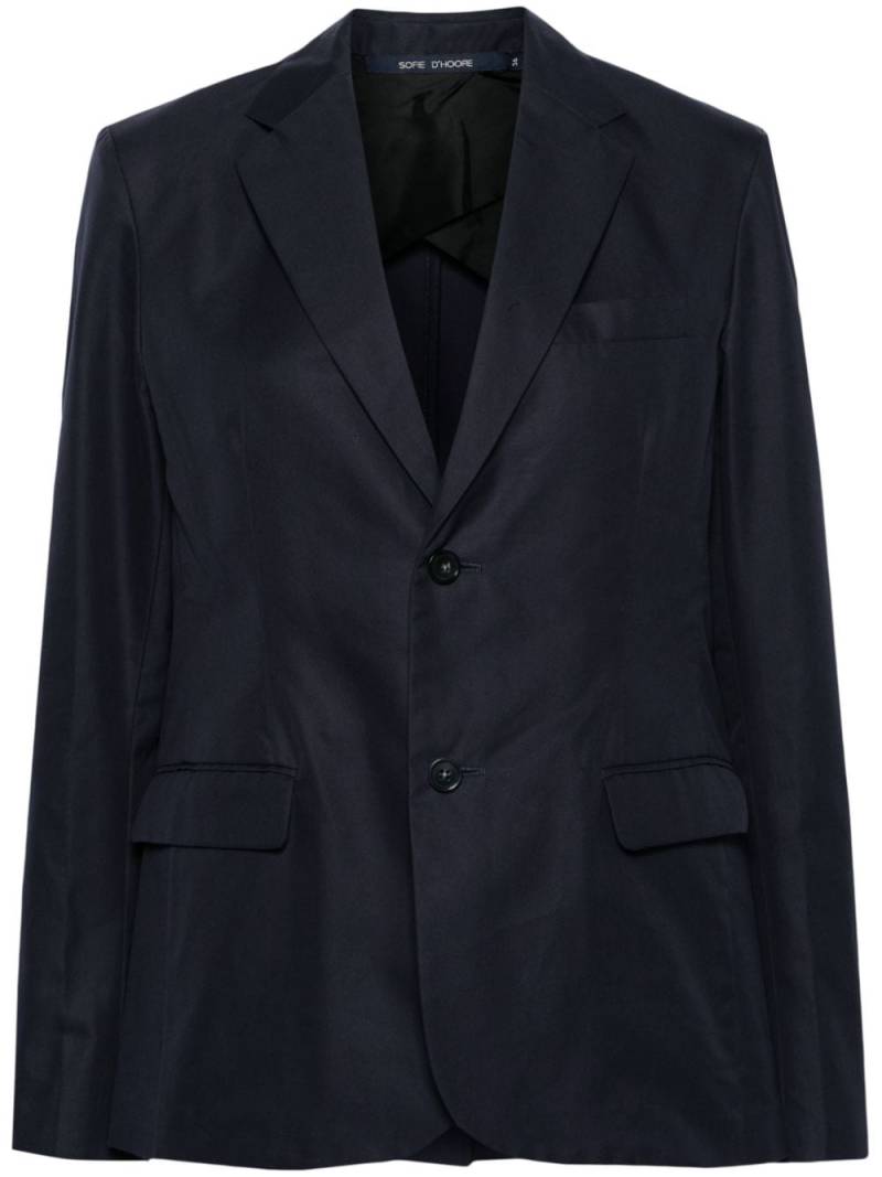 Sofie D'hoore single-breasted cotton blazer - Blue von Sofie D'hoore