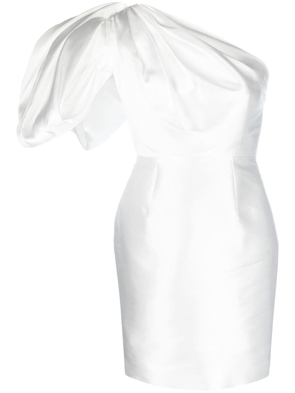 Solace London Hayes one-shoulder puff-sleeve minidress - White von Solace London