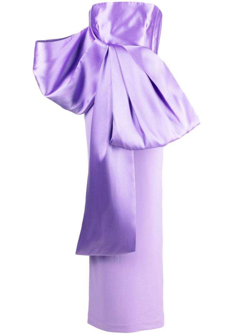 Solace London The Maeve bow-embellished gown - Purple von Solace London