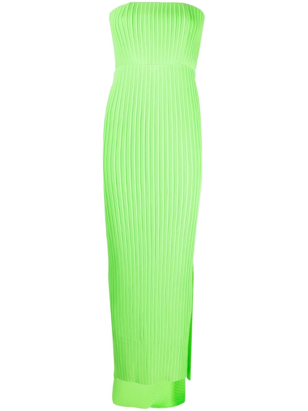 Solace London pleated strapless maxi dress - Green von Solace London