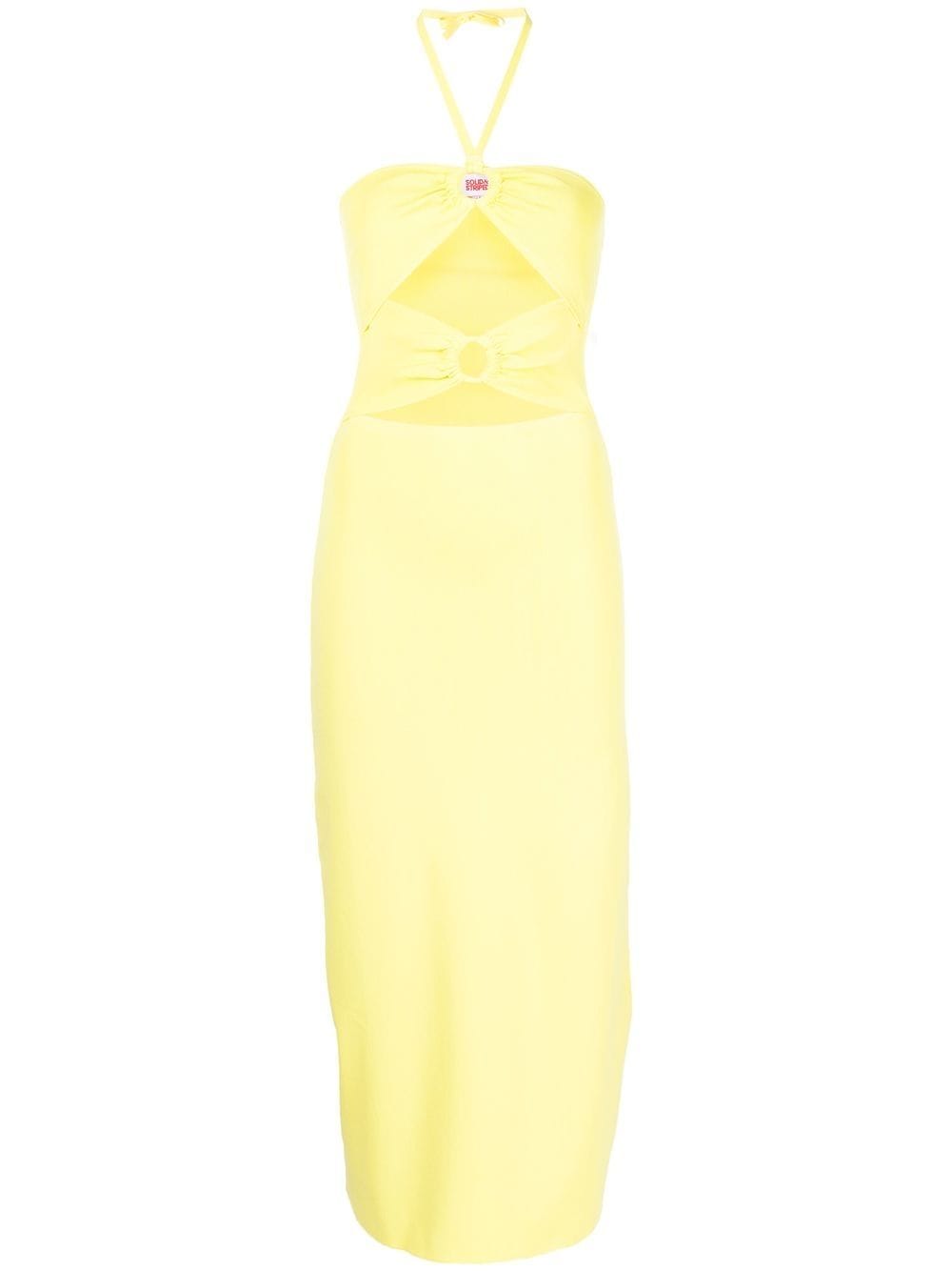 Solid & Striped The Ariana halterneck dress - Yellow von Solid & Striped