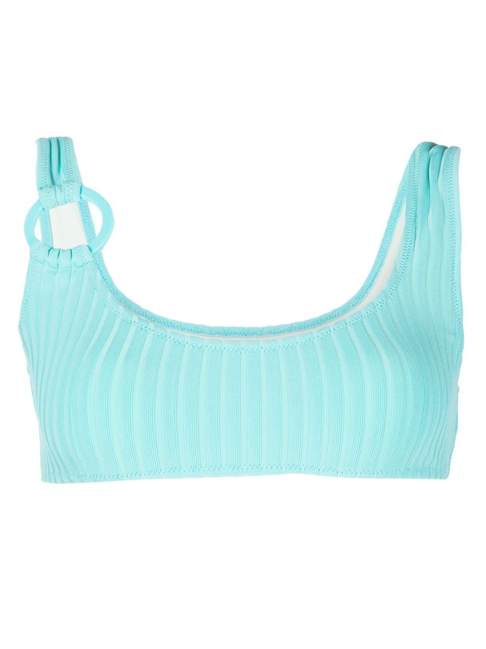 Solid & Striped The Elle square neck ribbed bikini top - Blue von Solid & Striped