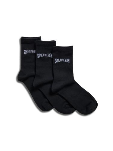 Sometime Stsvarsity Socks 3-Pack - caviar (Grösse: 32-36) von Sometime