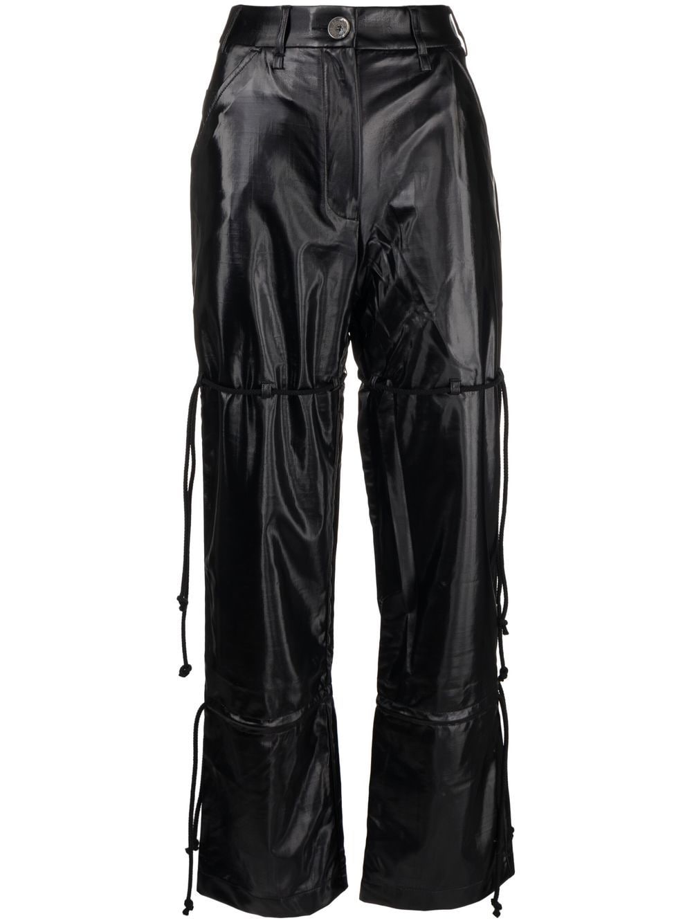 Song For The Mute high-shine finish trousers - Black von Song For The Mute