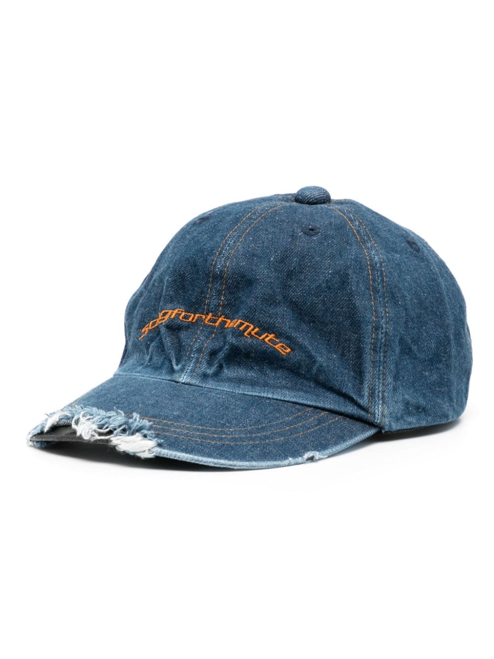 Song For The Mute logo-embroidered denim baseball cap - Blue von Song For The Mute