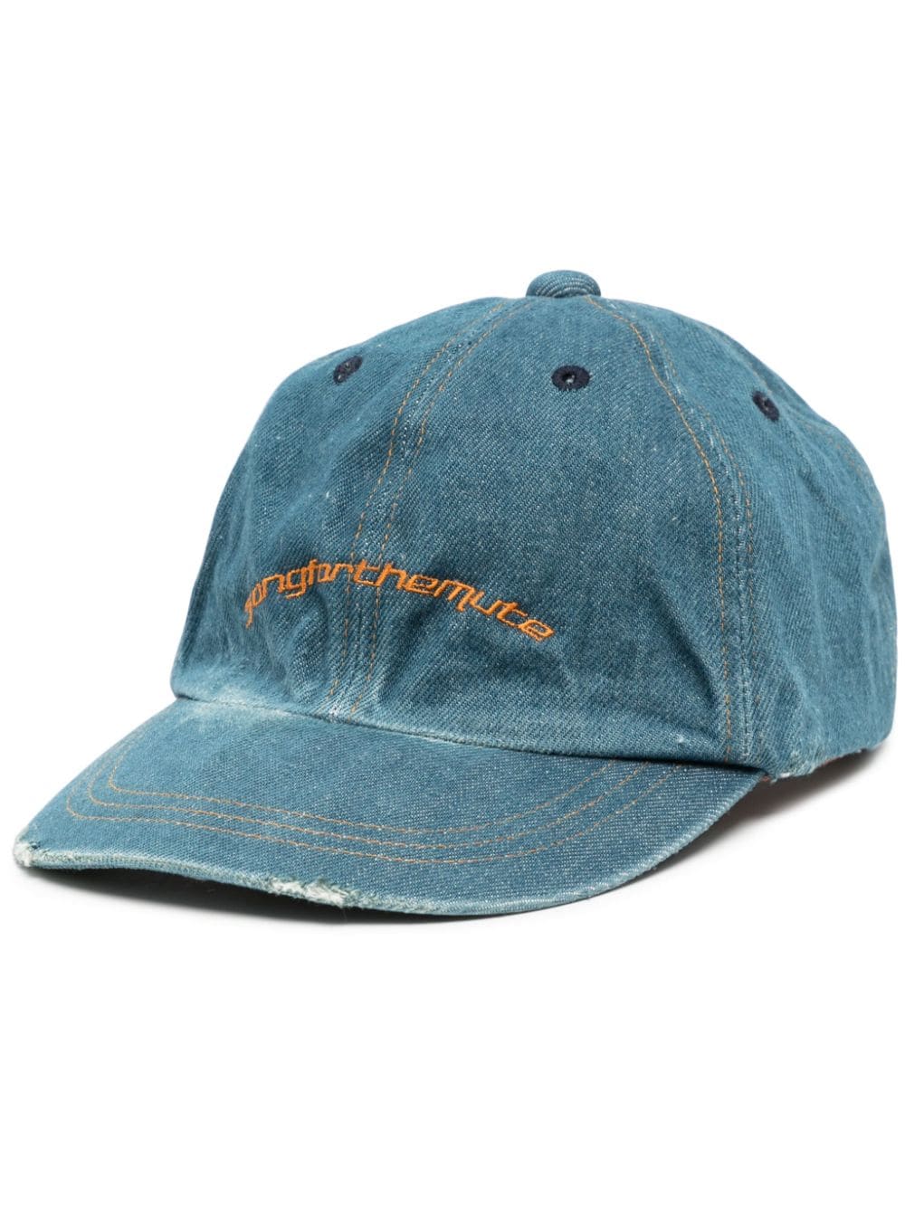 Song For The Mute logo-embroidered denim cap - Blue von Song For The Mute