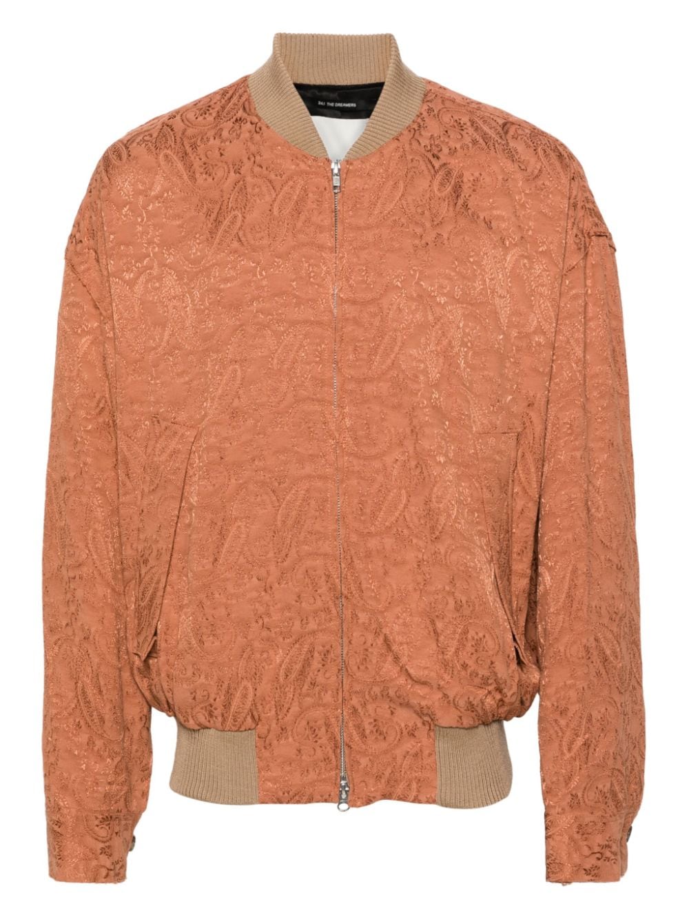 Song For The Mute paisley-jacquard bomber jacket - Orange von Song For The Mute