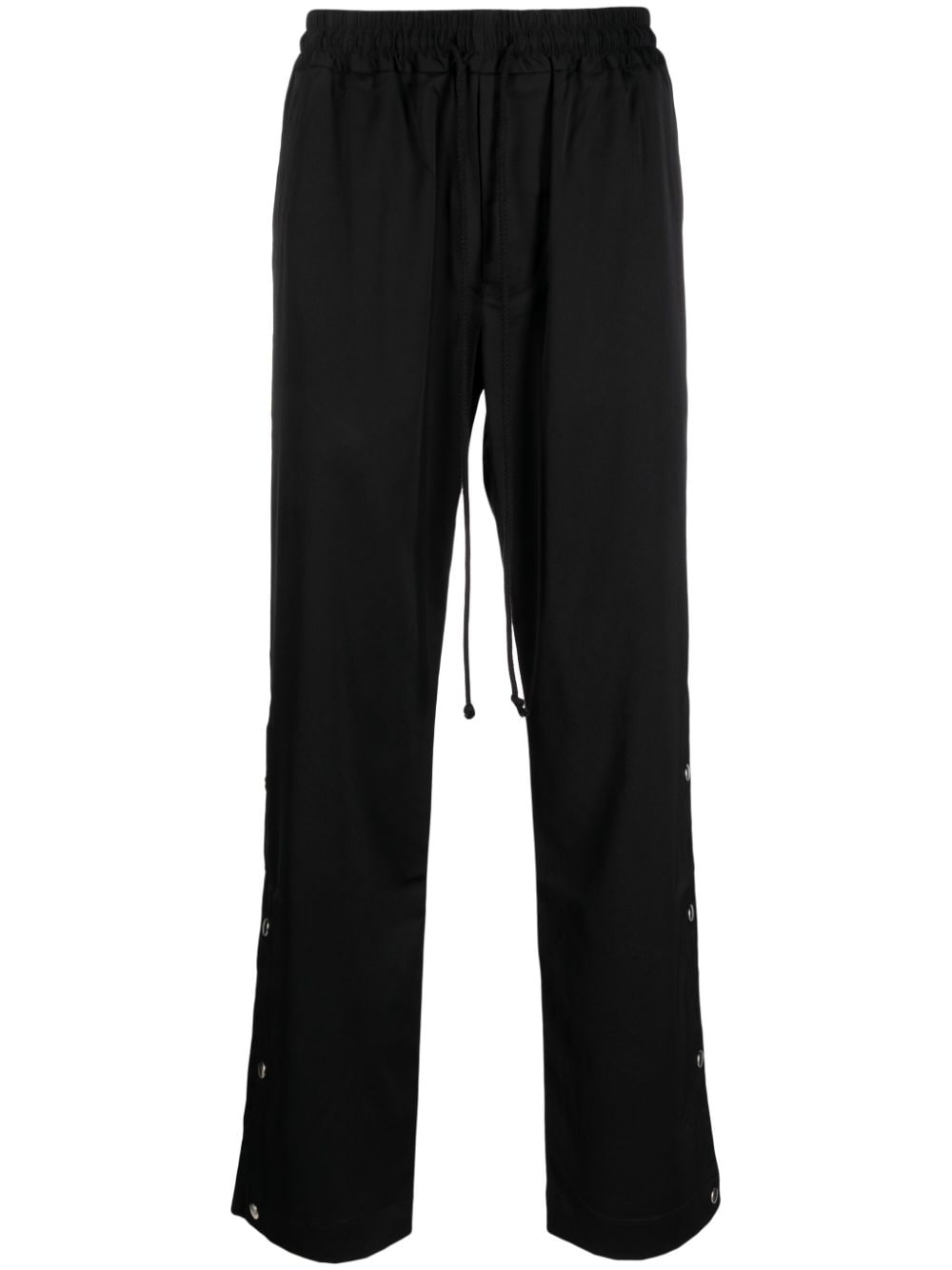 Song For The Mute press-studded drawstring straight-leg trousers - Black von Song For The Mute