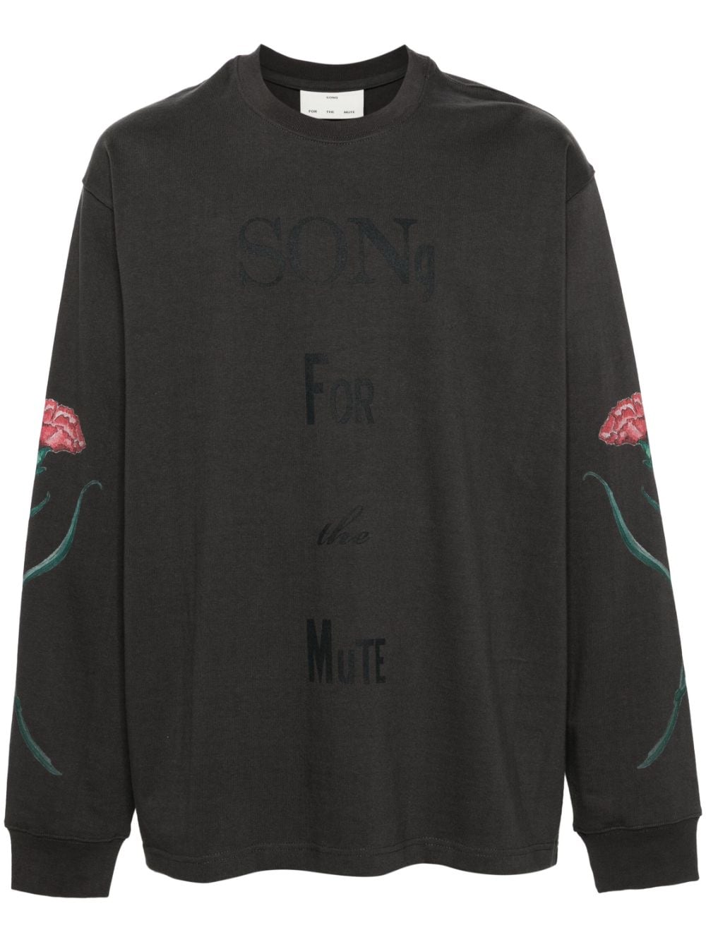 Song For The Mute text-print cotton sweatshirt - Black von Song For The Mute