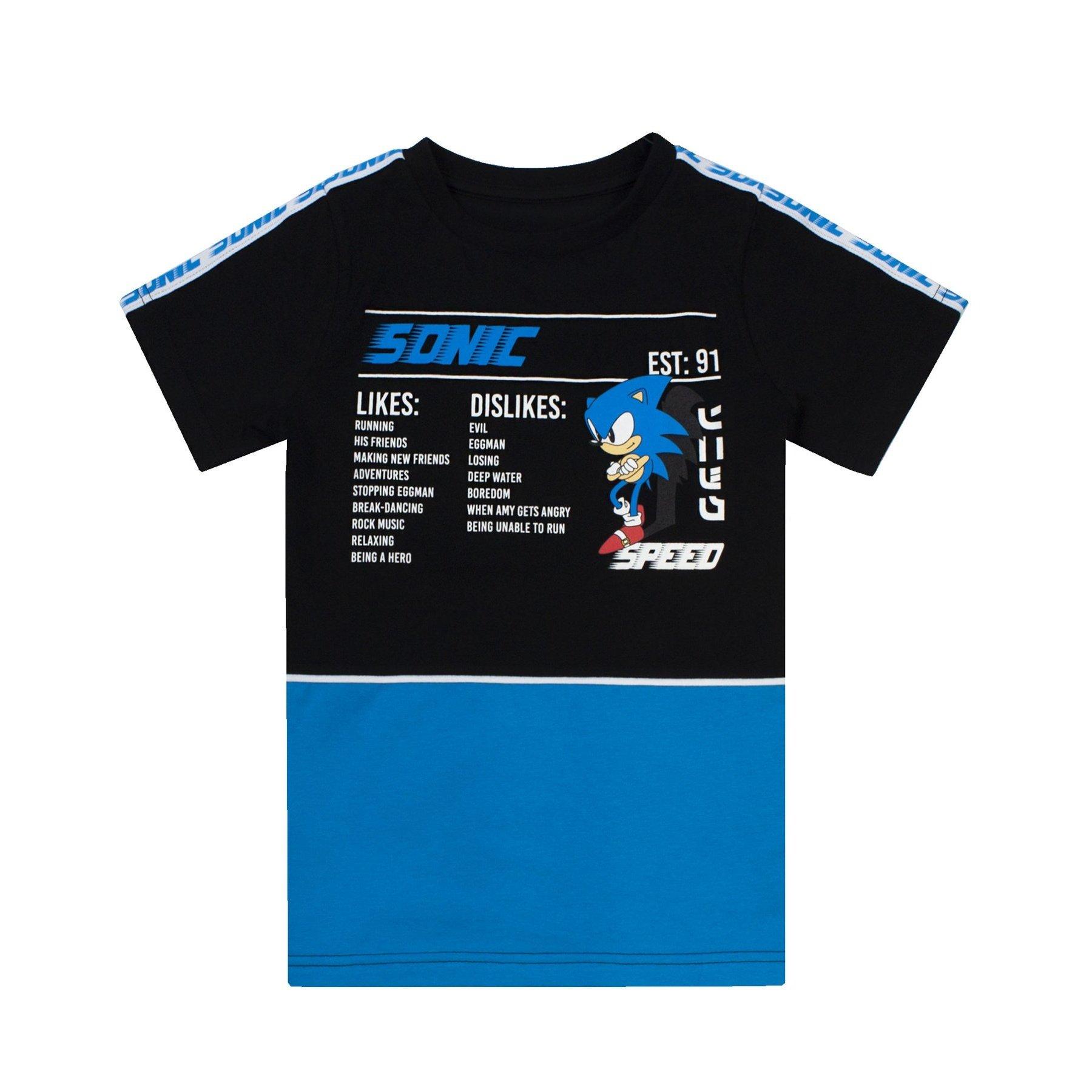 Gaming Statistics Tshirt Jungen Schwarz 164 von Sonic The Hedgehog