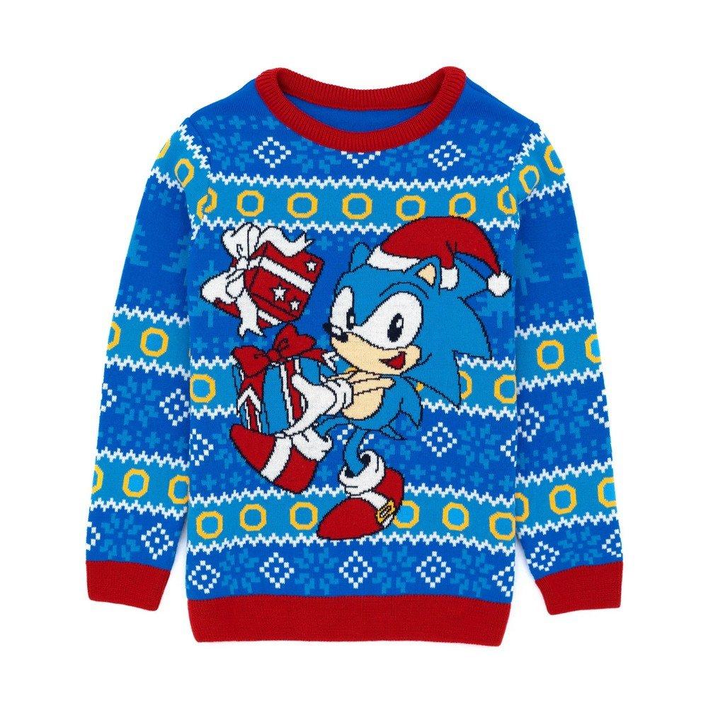 Pullover Weihnachtliches Design Mädchen Himmelblau 116 von Sonic The Hedgehog