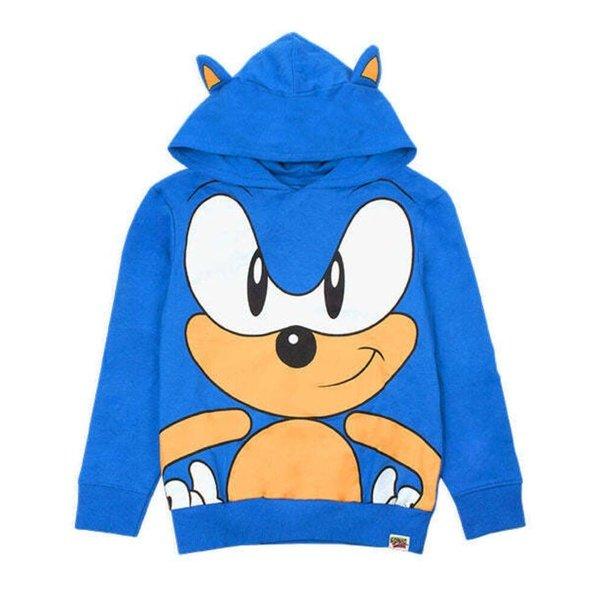 Kapuzenpullover Jungen Blau 128 von Sonic The Hedgehog