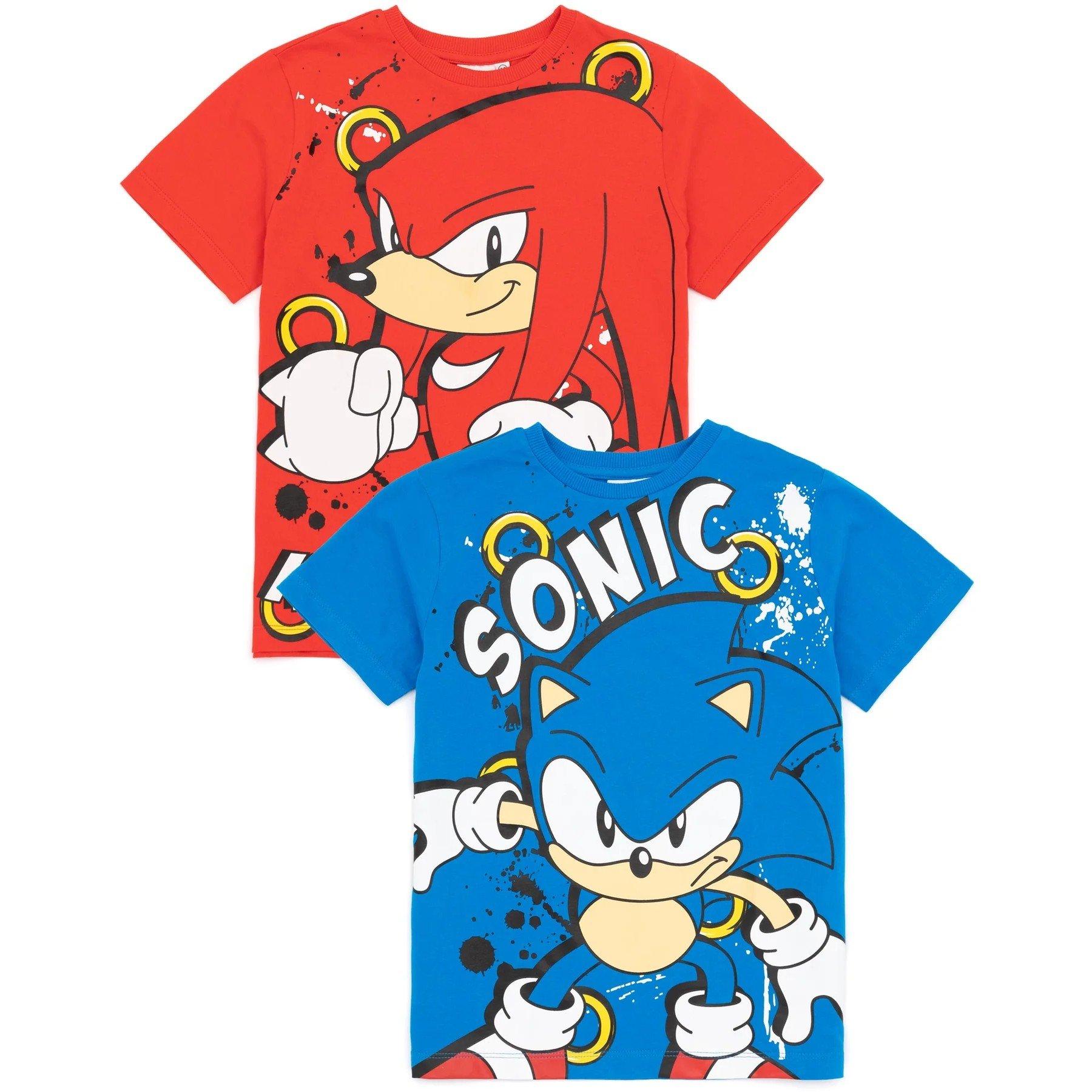 Tshirt (2erpack) Mädchen Rot Bunt 146 von Sonic The Hedgehog