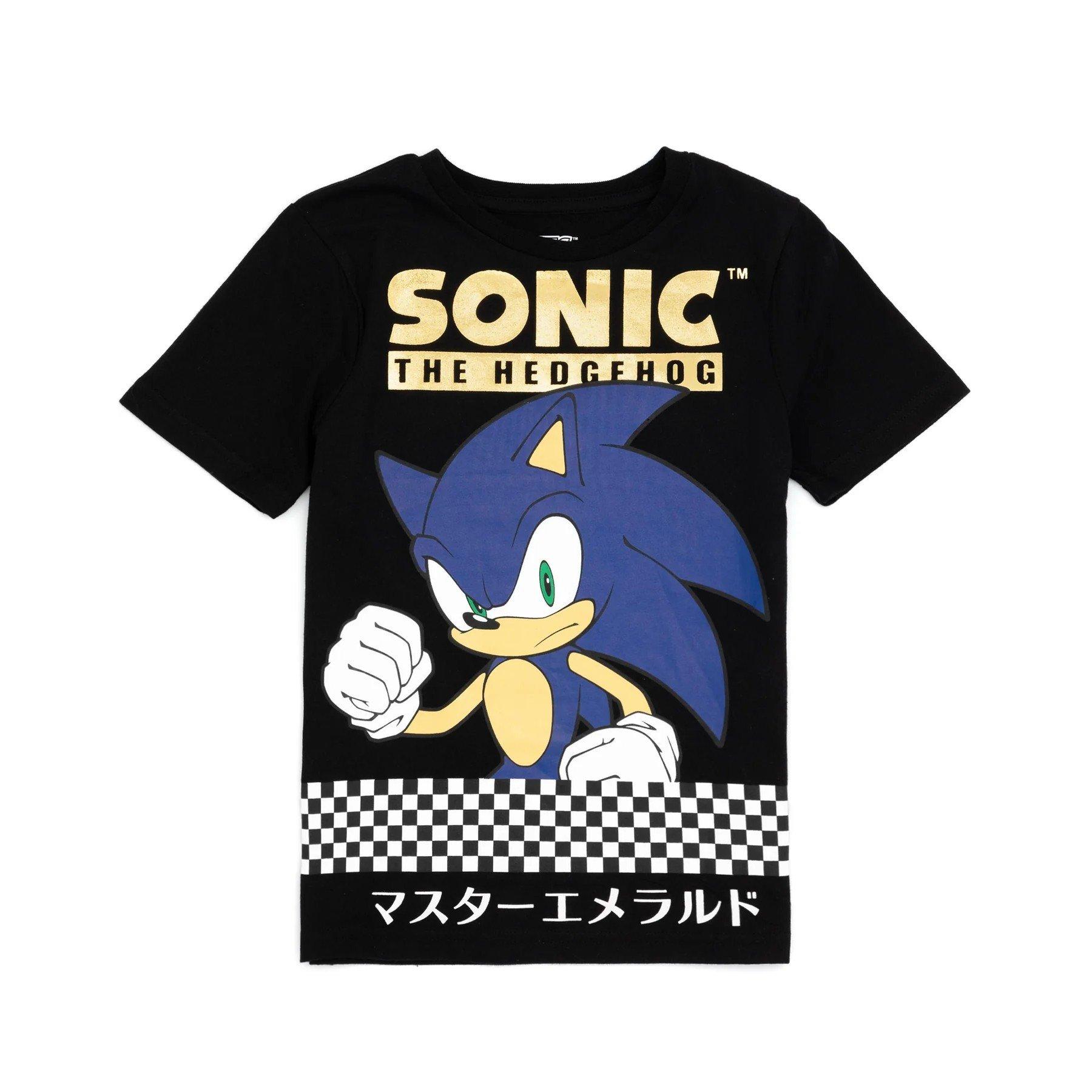 Tshirt Jungen Schwarz 110 von Sonic The Hedgehog