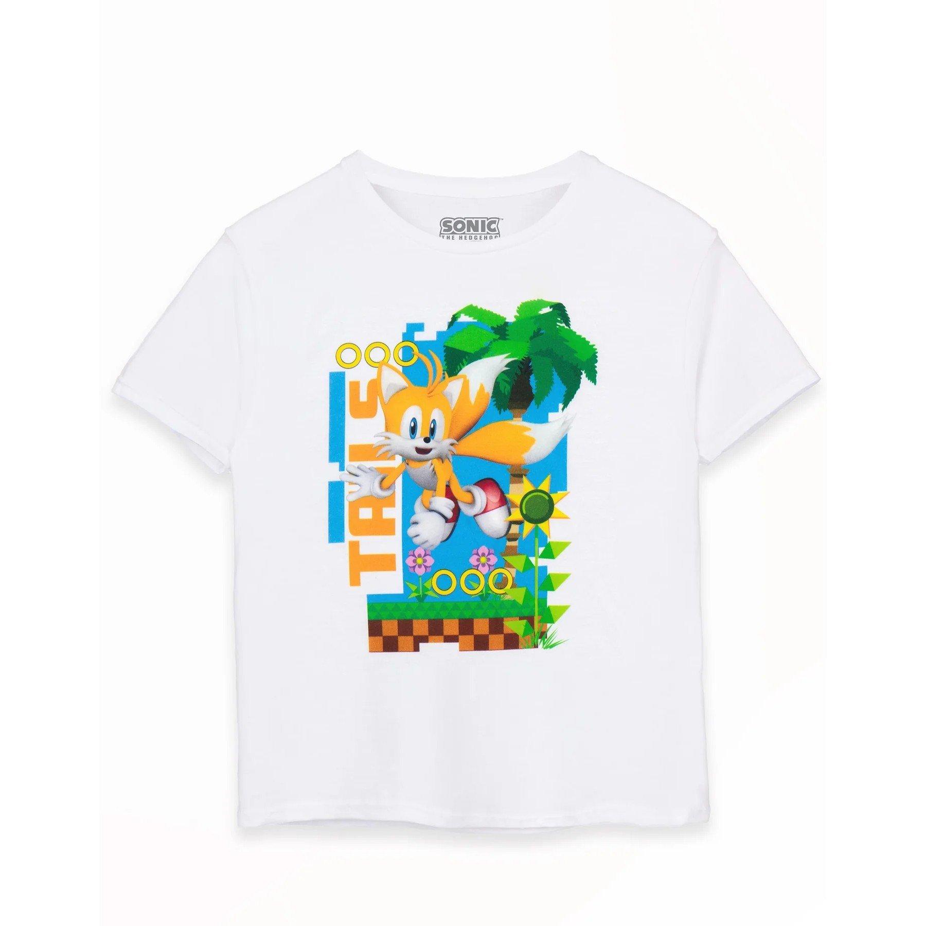 Tshirt Kurzärmlig Jungen Weiss 104 von Sonic The Hedgehog