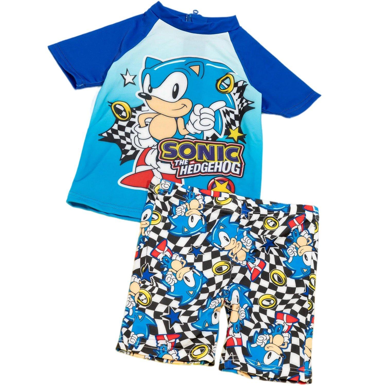 Zweiteiliger Badeanzug Unisex Blau 104 von Sonic The Hedgehog