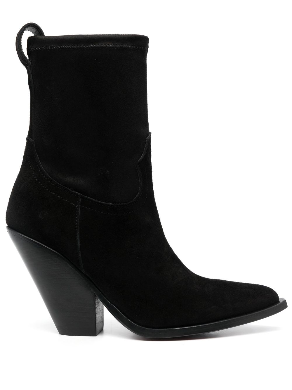 Sonora 100mm pointed-toe suede boots - Black von Sonora