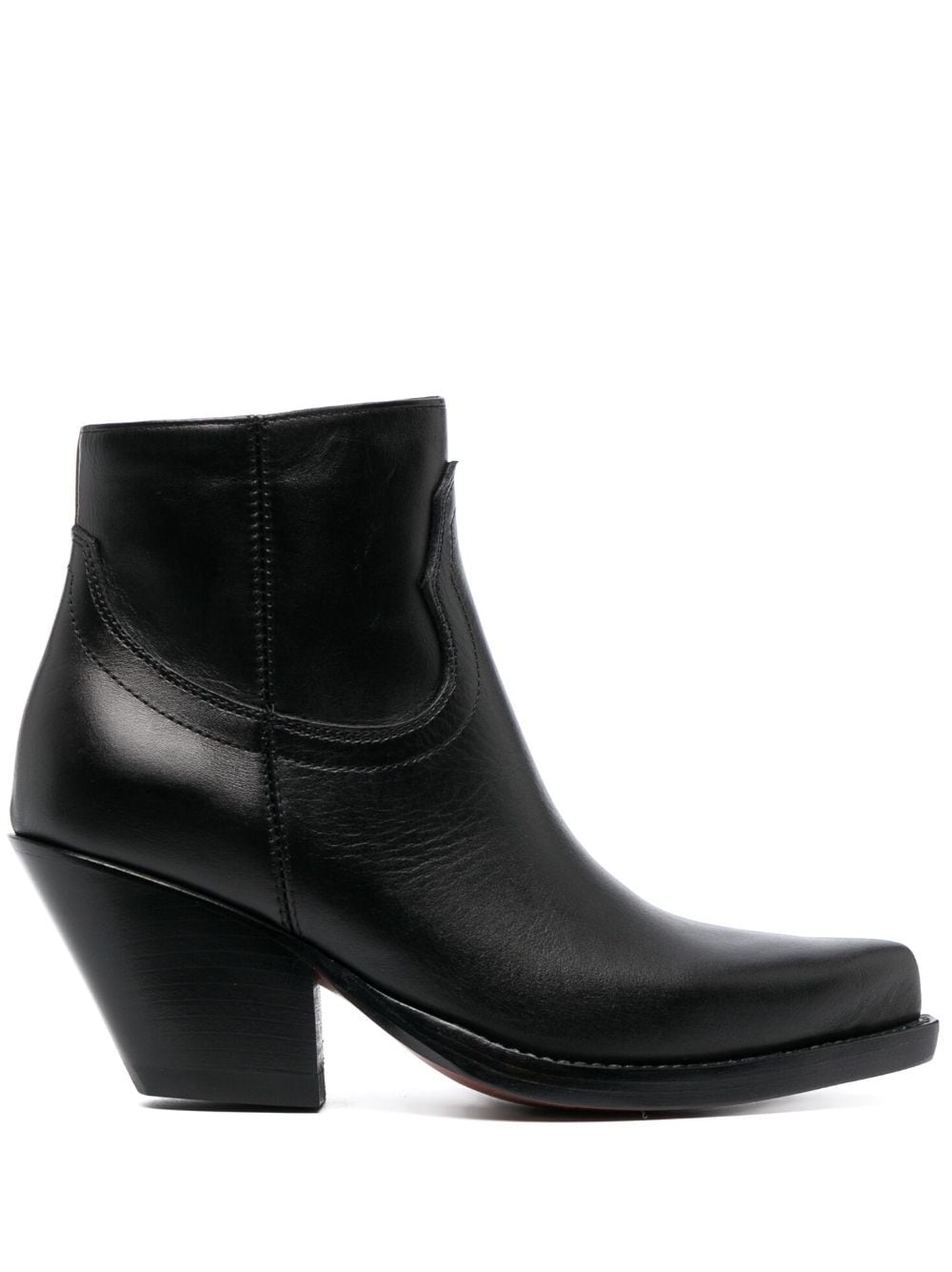 Sonora 70mm ankle leather boots - Black von Sonora
