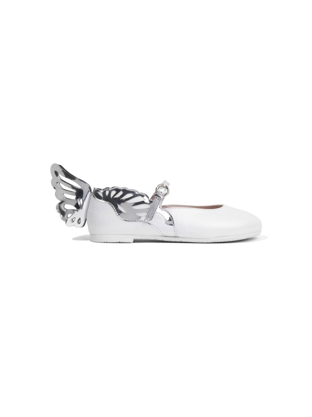 Sophia Webster Mini Heavenly leather ballerina shoes - White von Sophia Webster Mini