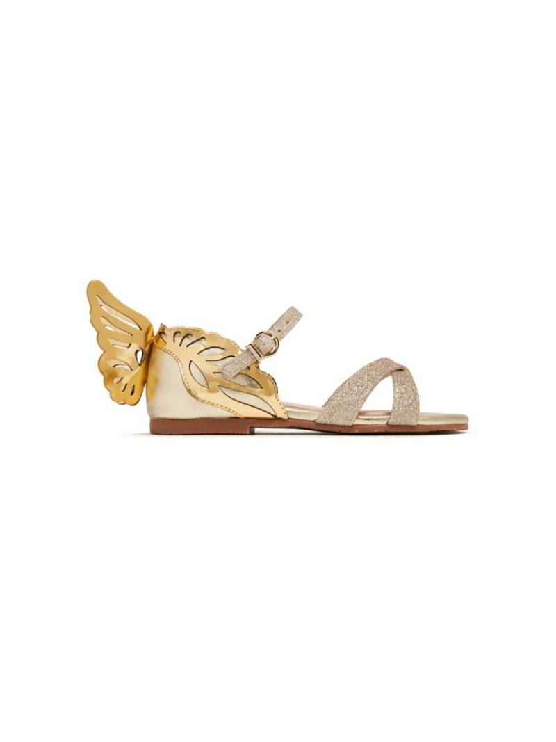 Sophia Webster Mini Heavenly wing-appliqué leather sandals - Gold von Sophia Webster Mini