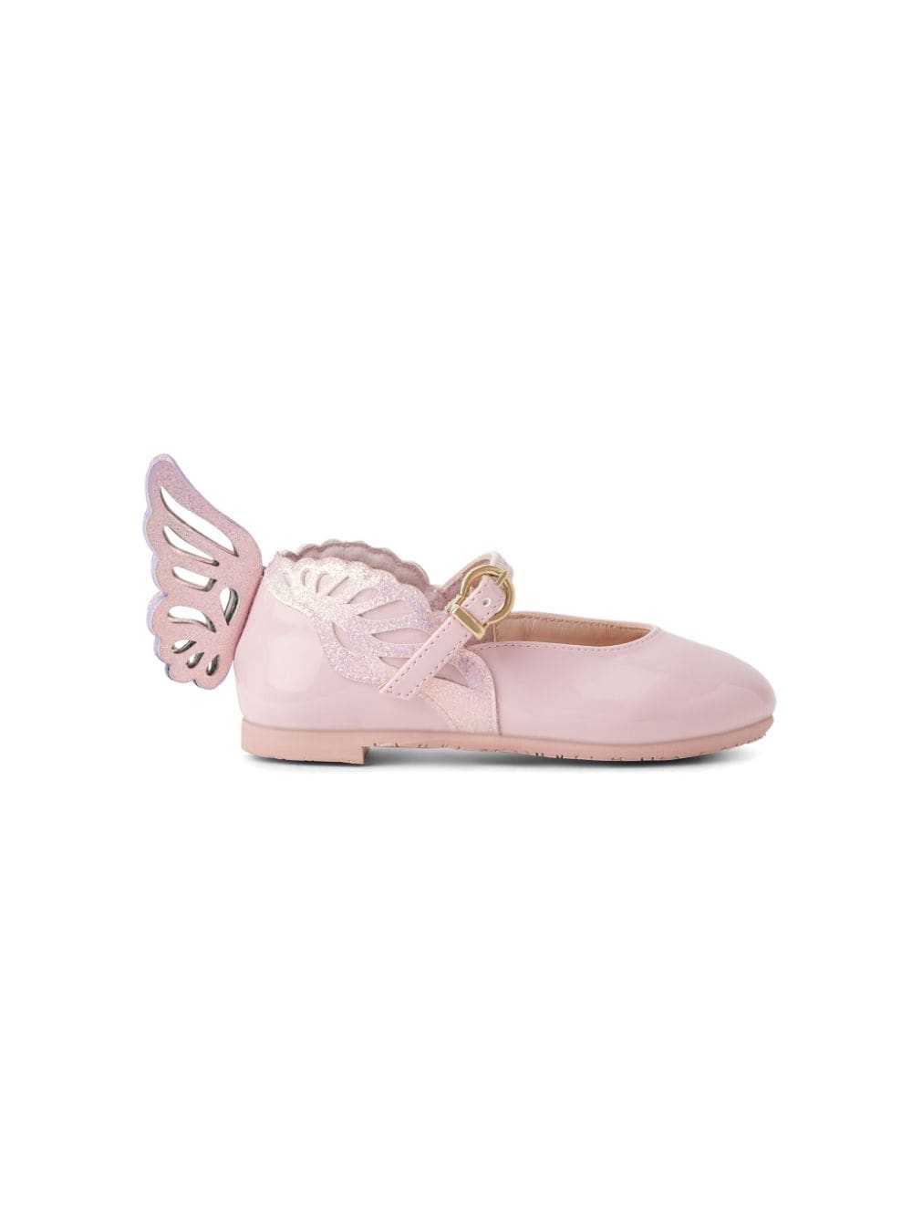 Sophia Webster Mini butterfly-appliqué leather ballerinas - Pink von Sophia Webster Mini