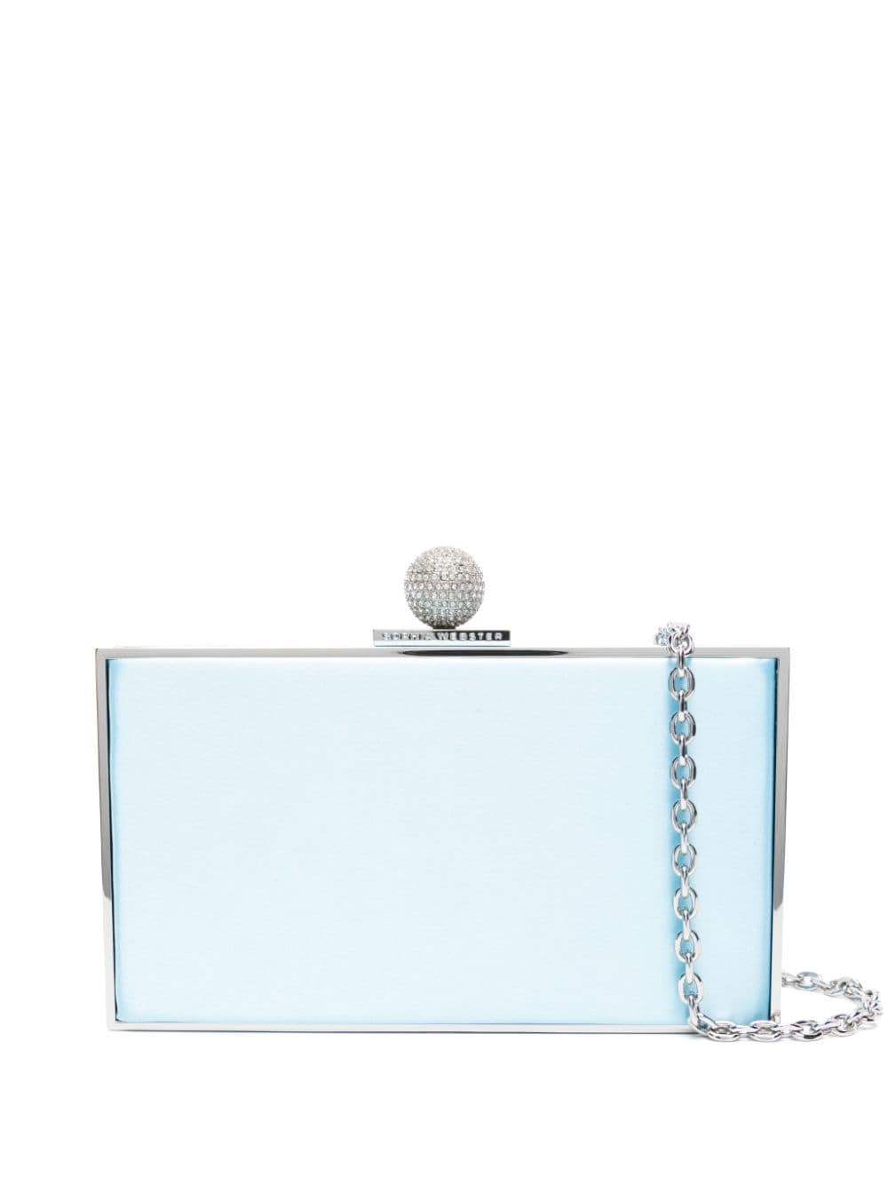 Sophia Webster Clara Box satin clutch bag - Blue von Sophia Webster