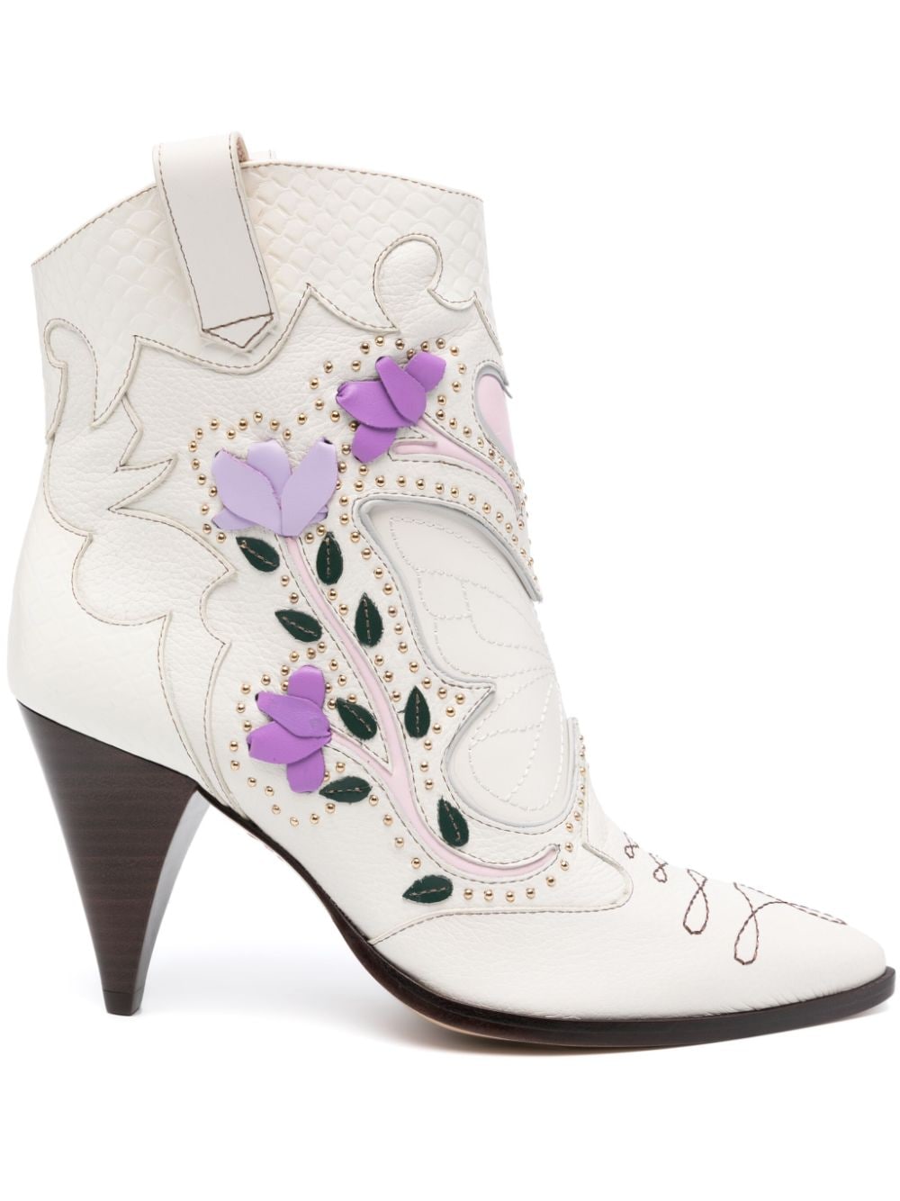 Sophia Webster Shelby 85mm cowboy boots - White von Sophia Webster