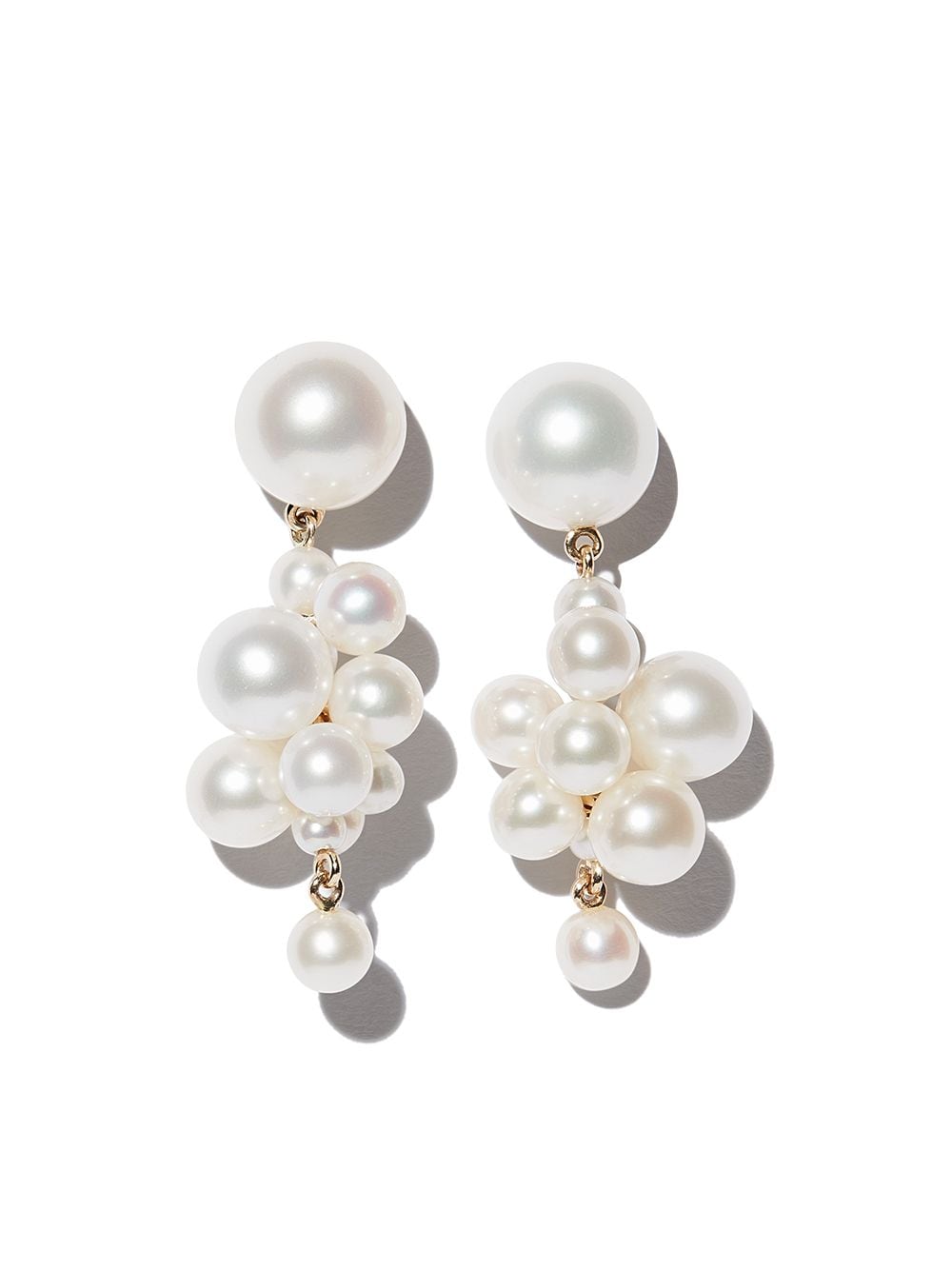 Sophie Bille Brahe Botticelli pearl drop earrings - Gold von Sophie Bille Brahe