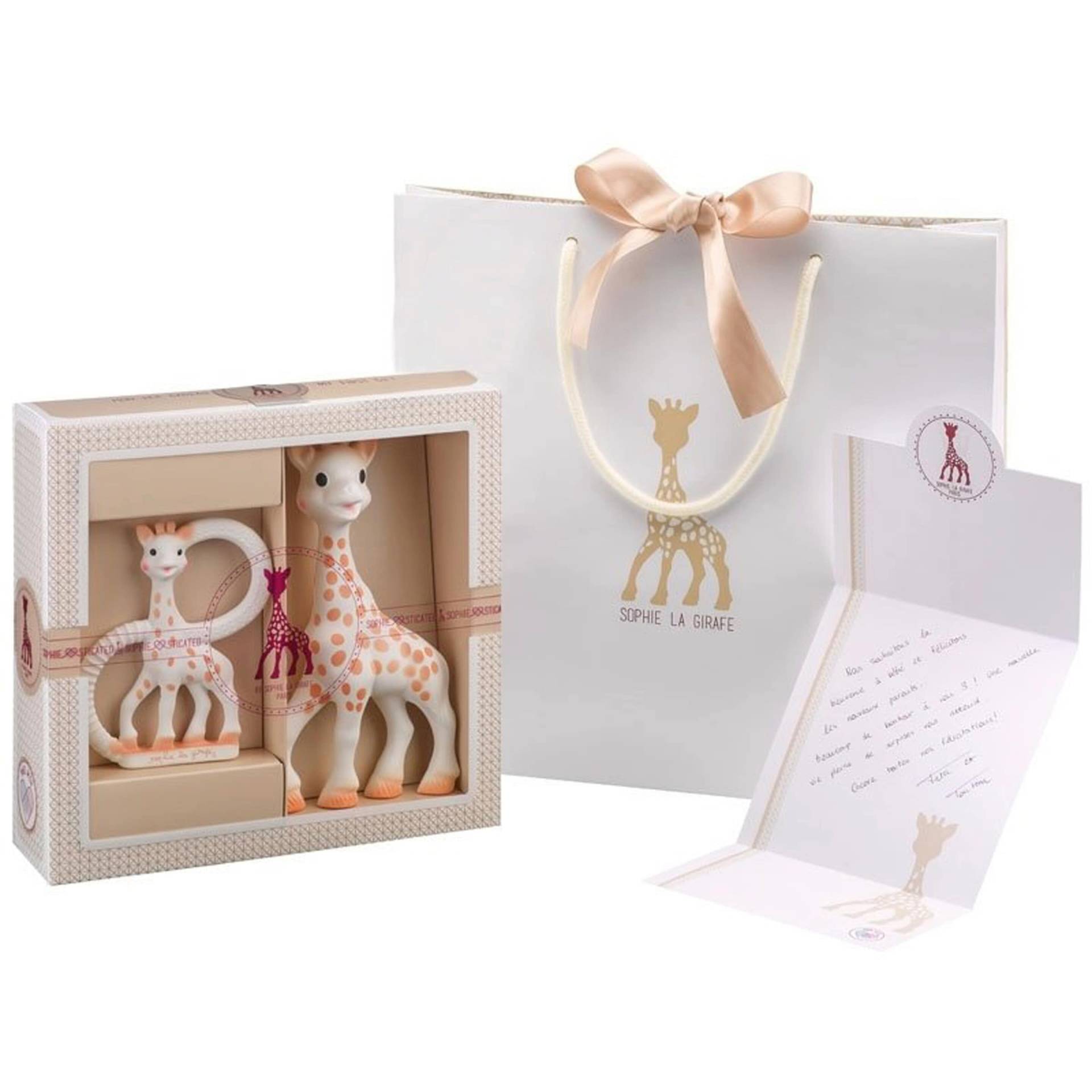 Geschenkset Sophie + Beißring aus Naturkautschuk von Sophie la Girafe