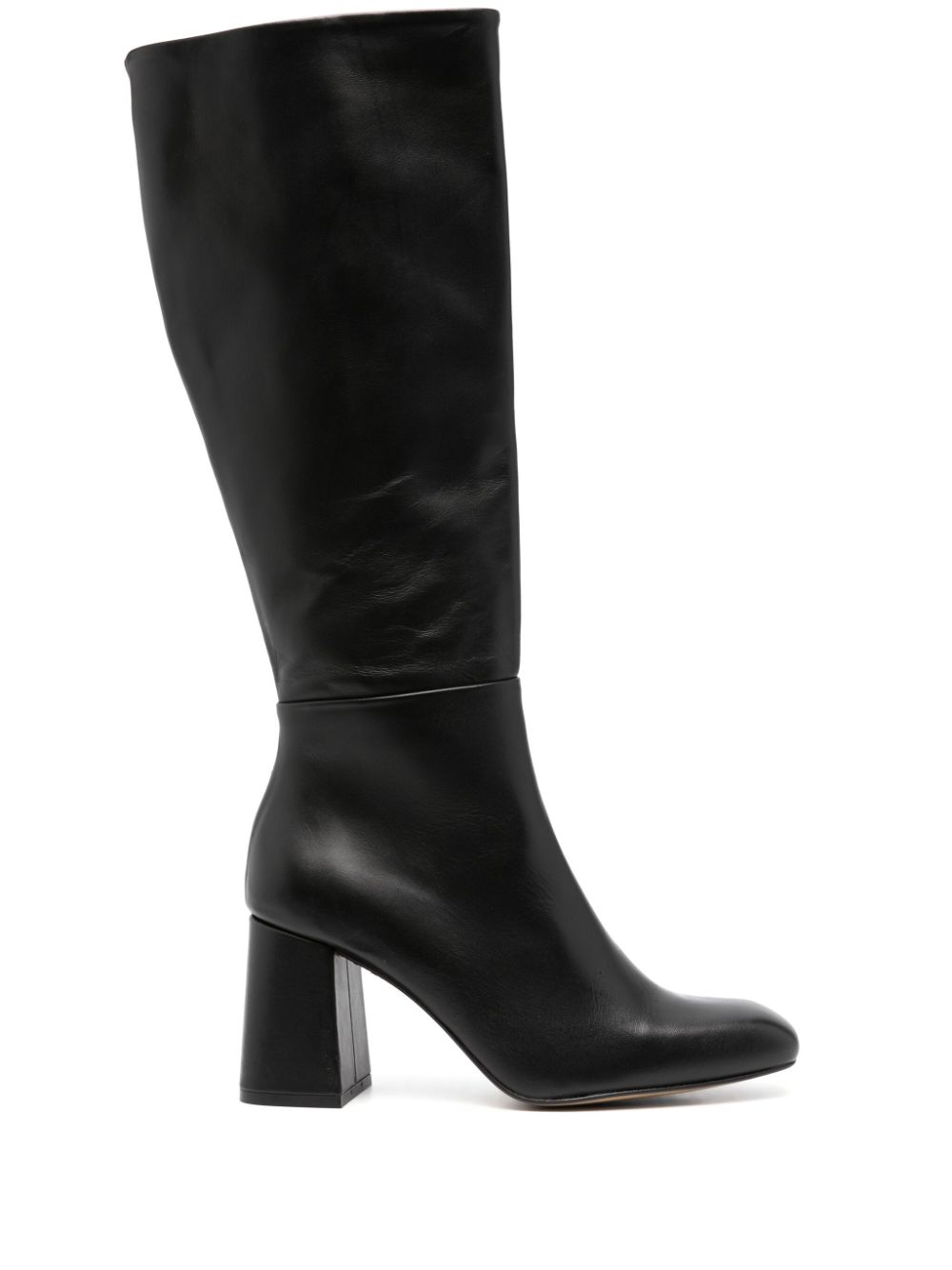 Souliers Martinez Anabel 85mm leather knee boots - Black von Souliers Martinez