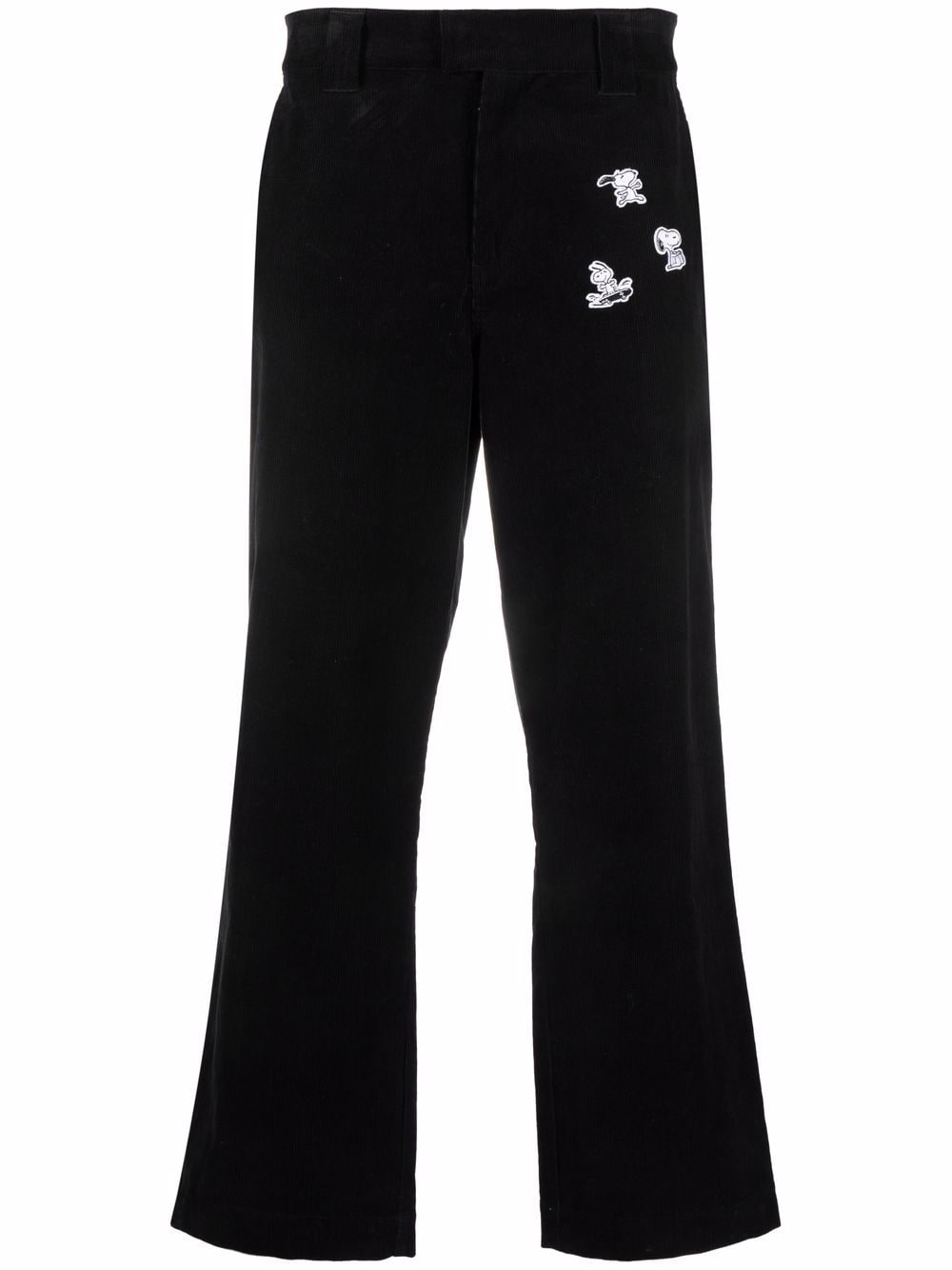 Soulland x Peanuts embroidered-graphic straight-leg trousers - Black von Soulland