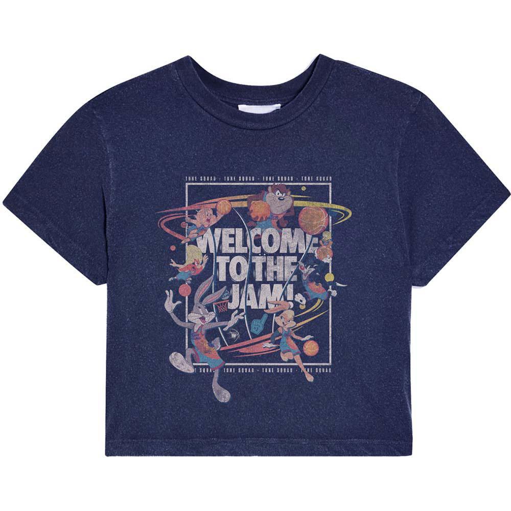 Welcome To The Jam Tshirt Kurz Geschnitten Mädchen Marine L von Space Jam