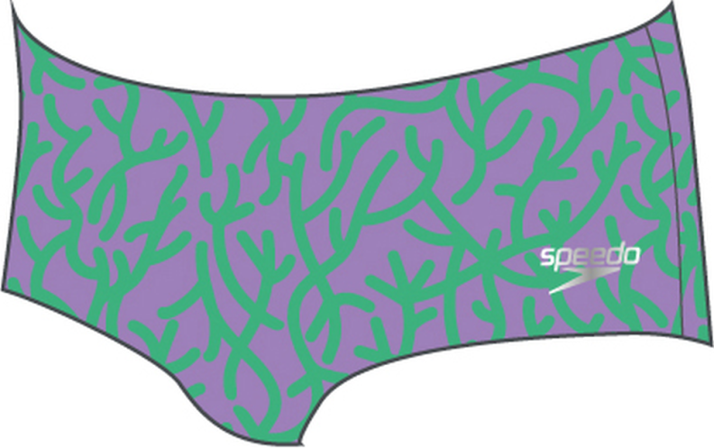 Speedo Badehose 17cm Club Training Allover Bri Swimwear Male Adult - Miami Lilac/Fake (Grösse: 36) von Speedo
