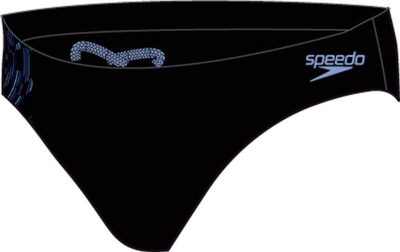 Speedo 7cm Tech Panel Brief Swimwear Male Adult - Black / Curious (Grösse: 36) von Speedo