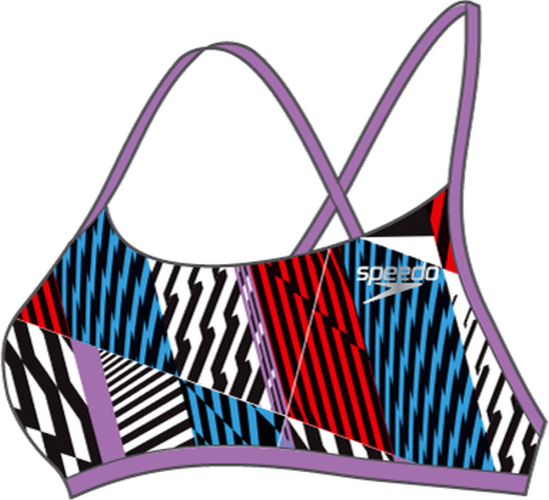 Speedo Allover Digital Cross Back Cro Swimwear Female Adult - Black, White, W (Grösse: 32/D36) von Speedo