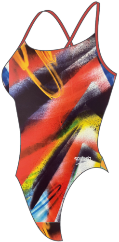 Speedo Allover Digital Lattice Tie-Ba Swimwear Female Adult - Watermelon, Tru (Grösse: 34/D38) von Speedo
