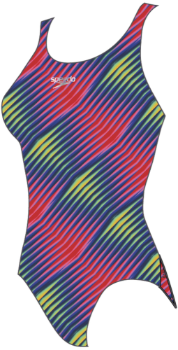 Speedo Allover Digital Powerback Swimwear Female Adult - True Cobalt, Wa (Grösse: 40/D44) von Speedo