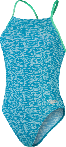 Speedo Allover Lattice-Back Swimwear Female Adult - Aquarium/Aquaspla (Grösse: 28/D32) von Speedo