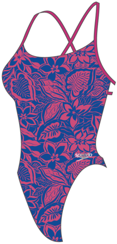 Speedo Allover Tie-Back 1 Piece Swimwear Female Adult - Chroma Blue/Elect (Grösse: 30/D34) von Speedo
