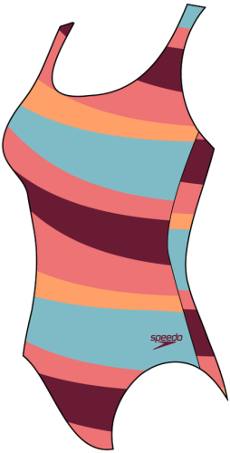 Speedo Allover U-Back Swimwear Female Adult - Oxblood/Soft cora (Grösse: 40/D44) von Speedo