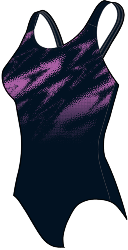 Speedo Badeanzug HyperBoom Placement Muscleback Swimwear Female Adult - True Navy/Orchid (Grösse: 40/D44) von Speedo