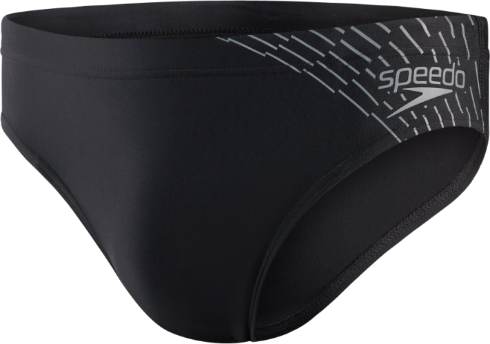 Speedo Badehose Medley Logo 7cm Brief Swimwear Male Adult - Black/Ardesia (Grösse: 32) von Speedo