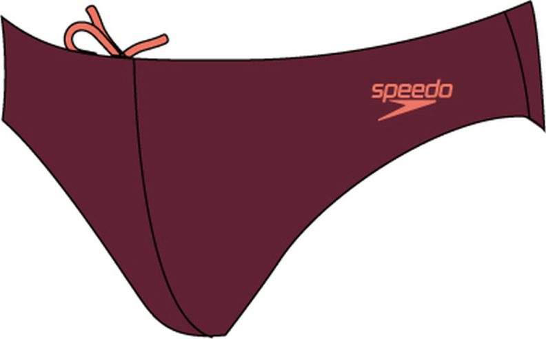 Speedo Badehose Solar 5cm Seamed Brief Swimwear Male Adult - Oxblood/Soft Cora (Grösse: 36) von Speedo