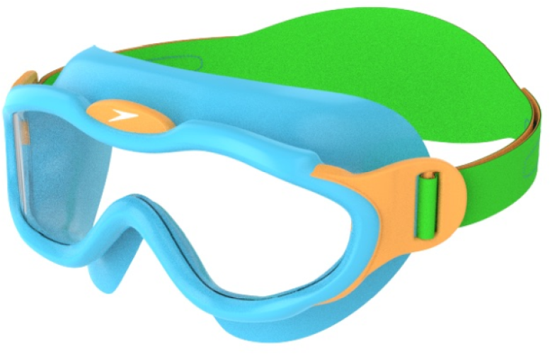 Speedo Biofuse Mask Infant Goggles Junior (0-6) - Azure Blue/Fluo G von Speedo