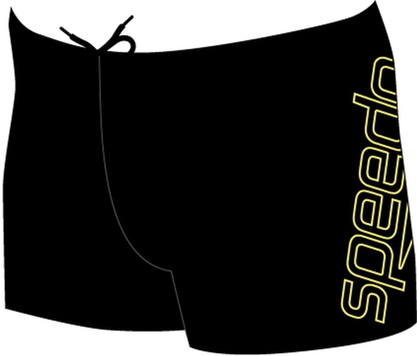 Speedo Boom Logo Placement Aquashort Swimwear Male Junior - Black/Bright Zest (Grösse: 11-12J/D152) von Speedo