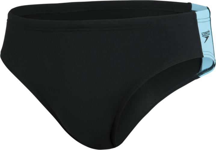 Speedo Badehose Boom Logo Spl 7cm Brief Swimwear Male Adult - Black/Light Adr (Grösse: 34) von Speedo