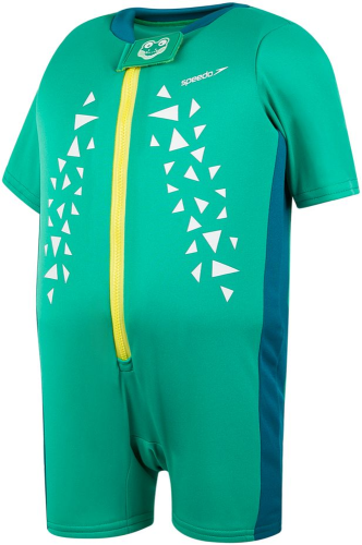 Speedo Croc Printed Float Suit Learn to Swim - Cosmos/Emerald/Aq (Grösse: 2-3J) von Speedo