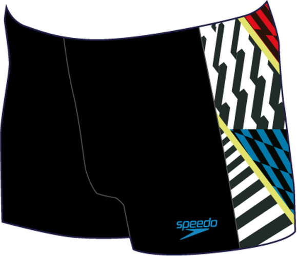 Speedo Digital Panel Aquashort Swimwear Male Junior/Kids - Black, White, W (Grösse: 9-10J/D140) von Speedo