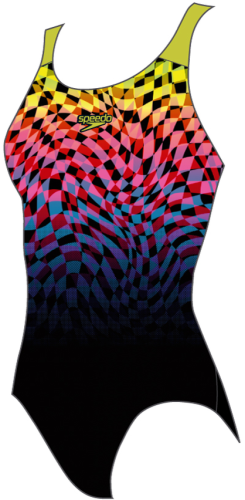 Speedo Digital Placement Powerback Swimwear Female Junior/Kids - Black, Bitter L (Grösse: 15-16J/D176) von Speedo